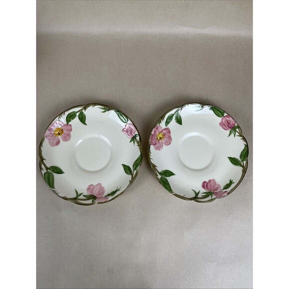 Franciscan Other - Set Of 2 Franciscan Desert‎ Rose Saucer 5.5” Made In California Mint Condition